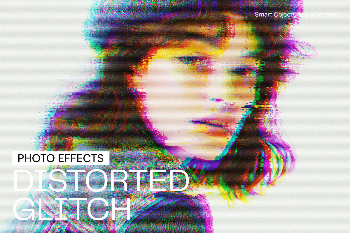Distorted Glitch Photo Effect, a Layer Style Add-On by iDoodle Studio (Photo 1 of 4)