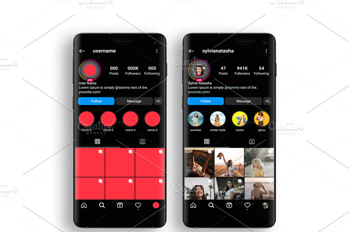 Instagram Template Mockup 2022 XD, a Social Media Template by Dilshod Sobirov (Photo 16 of 16)
