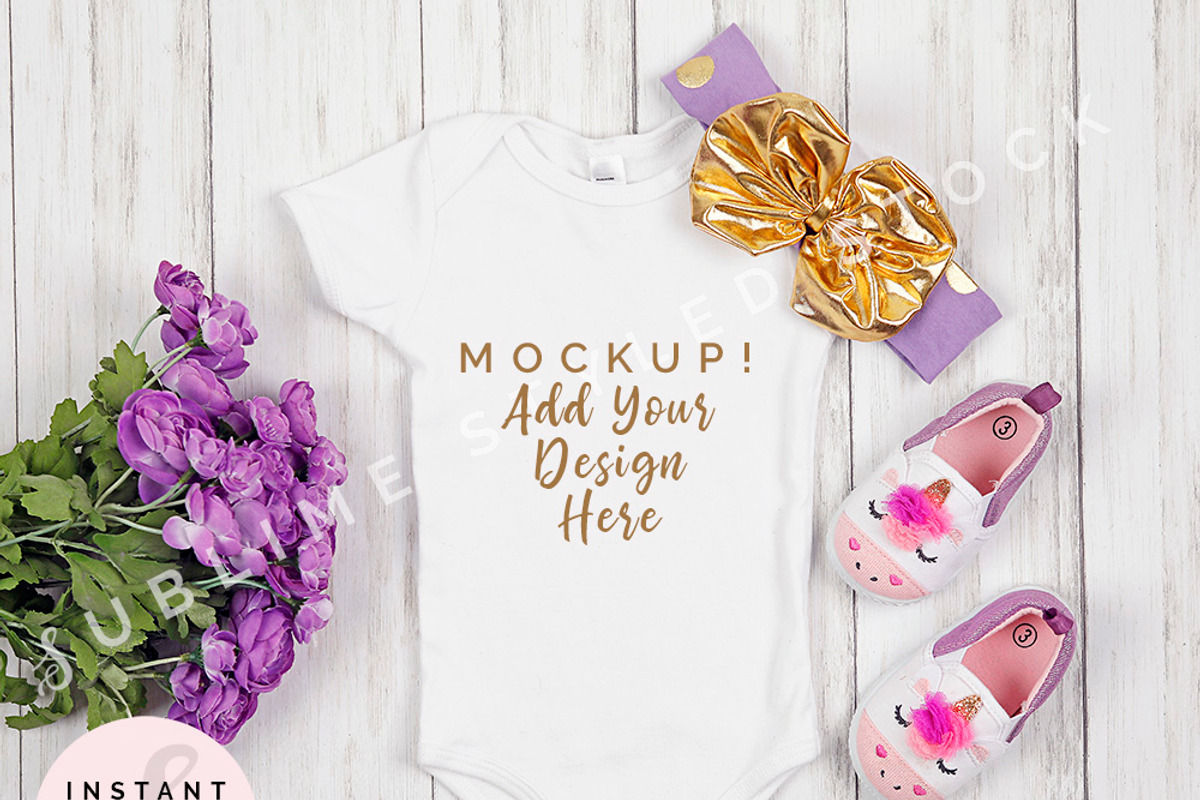 Onesie Mockup Bundle, Baby Bodysuit, an Apparel Mockup by SUBLIME Styled Stock (Photo 12 of 17)