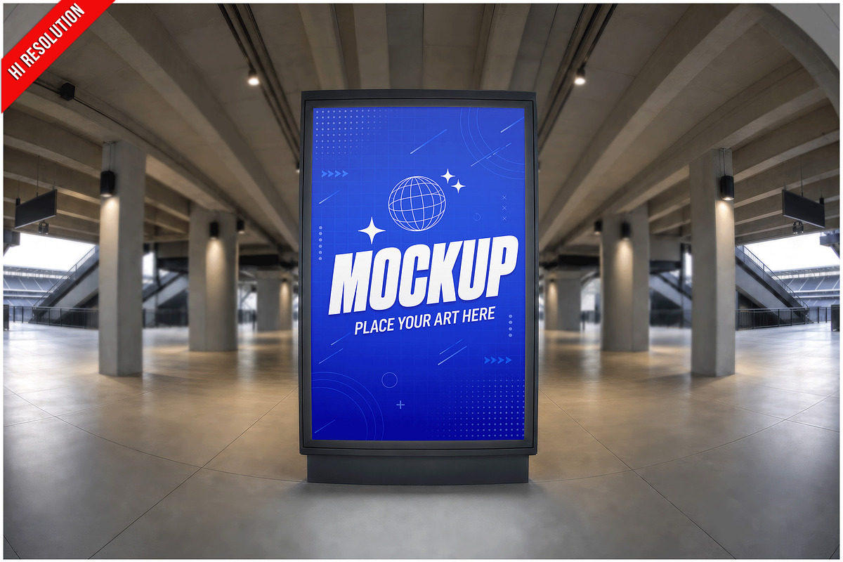 Poster Stadium Concourse Mockup PSD, an Advertising Mockup by Bruno's Shop (Photo 1 of 3)