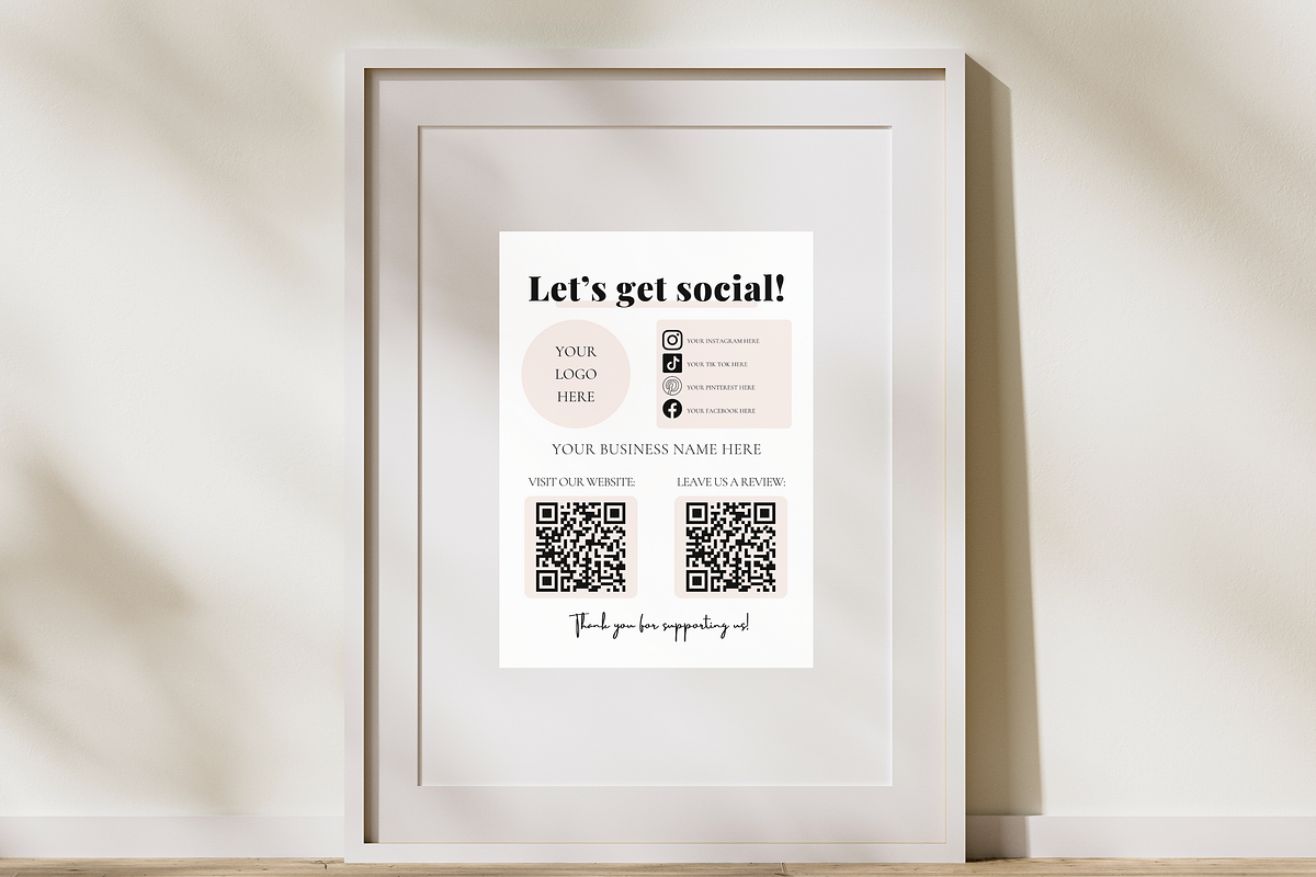 Let's get social Canva Template, a Templates & Theme by Digital By Nikoleta (Photo 6 of 9)