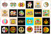 110 Hippie Prints & Seamless Pattern, a Decorative Illustration by Slavko Kahovsky (Thumbnail 2 of 6)