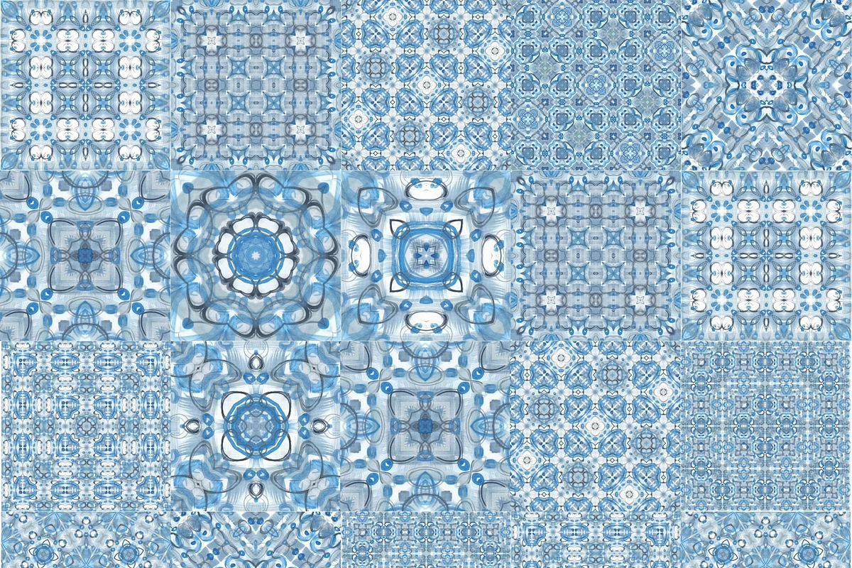 Blue Porcelain Abstract Patterns, a Pattern Graphic by Gen Aumonier (Photo 7 of 14)