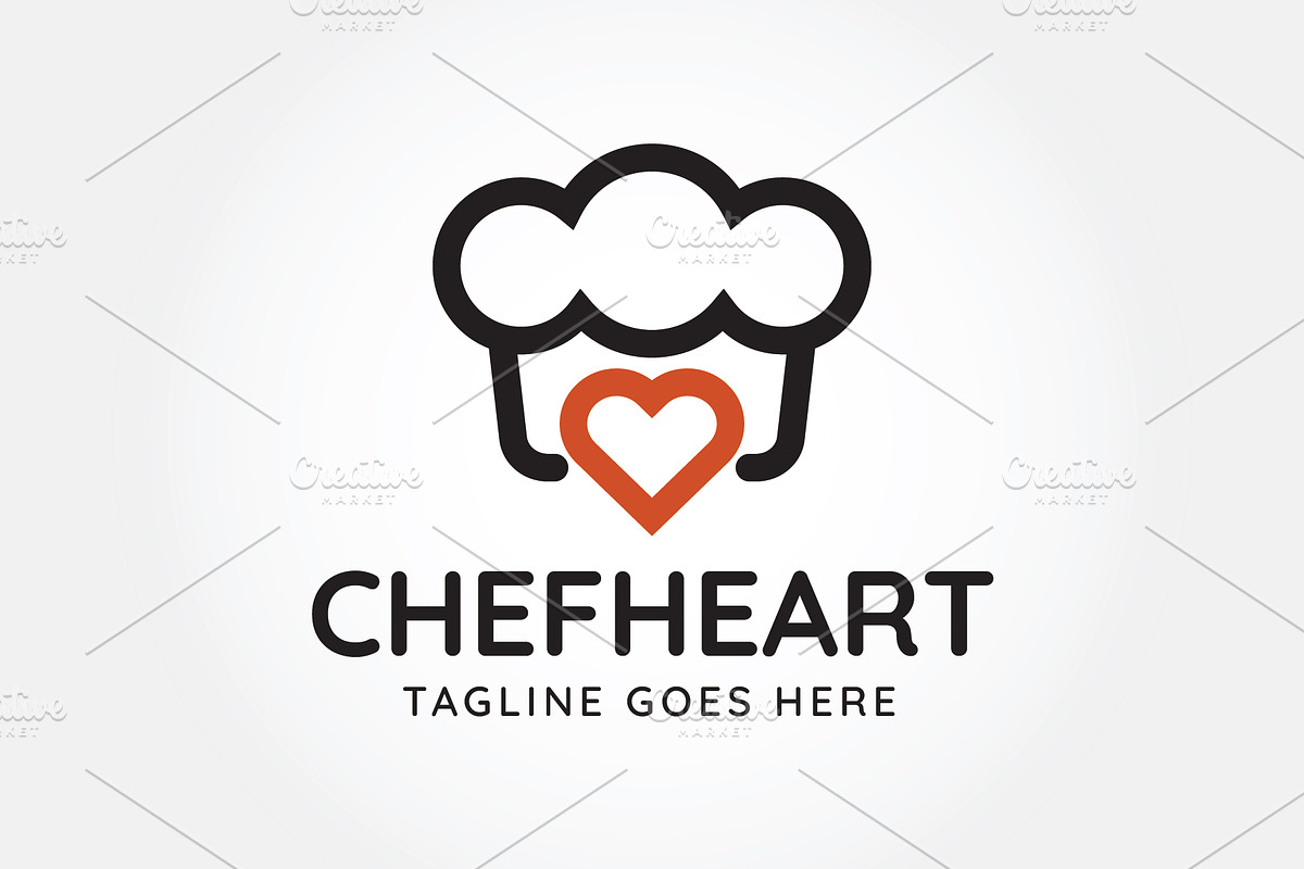 Chef-Heart - Chef & Cooking Logo, a Branding & Logo Template by Creattlle (Photo 1 of 4)