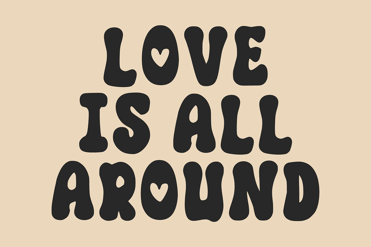 Groovy Love, a Handwritten Font by Fourteen Letter (Photo 3 of 5)