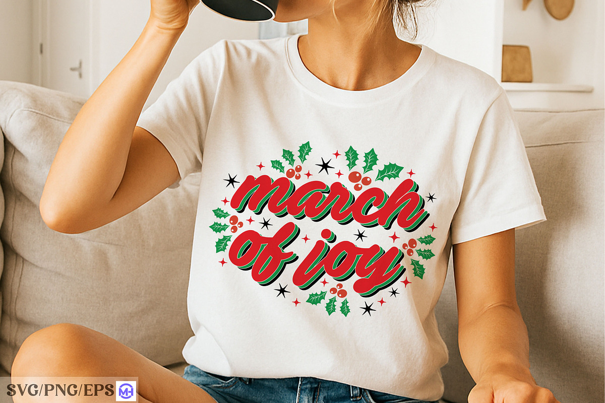 March of Joy Christmas SVG PNG Desig, a Graphic by mh_arif (Photo 3 of 4)