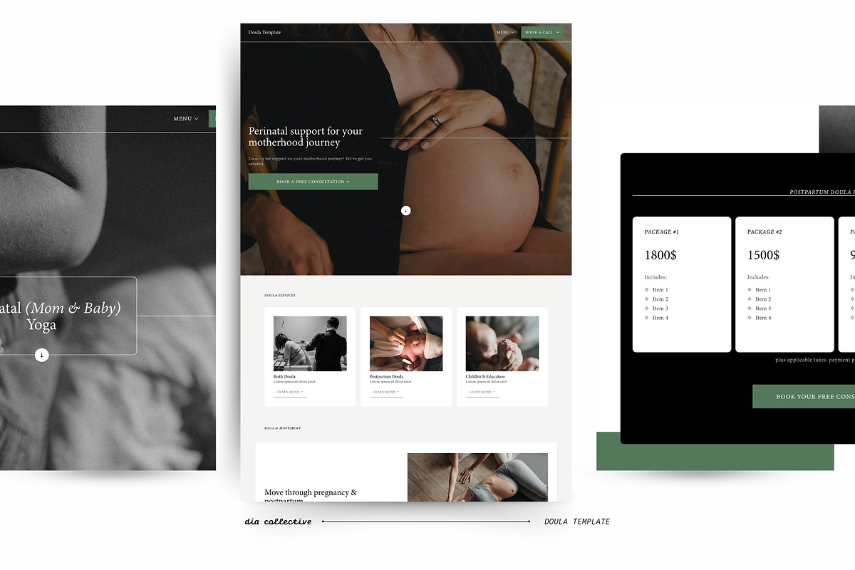 Doula Squarespace Website Template, a Templates & Theme by Dia Collective (Photo 4 of 20)