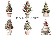 Cute Christmas Topiaries Tree, an Illustration by Craft Nest (Thumbnail 7 of 11)