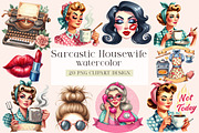 Sarcastic Housewife Sublimation Clip, an Illustration by DreamArtGraphic (Thumbnail 1 of 4)