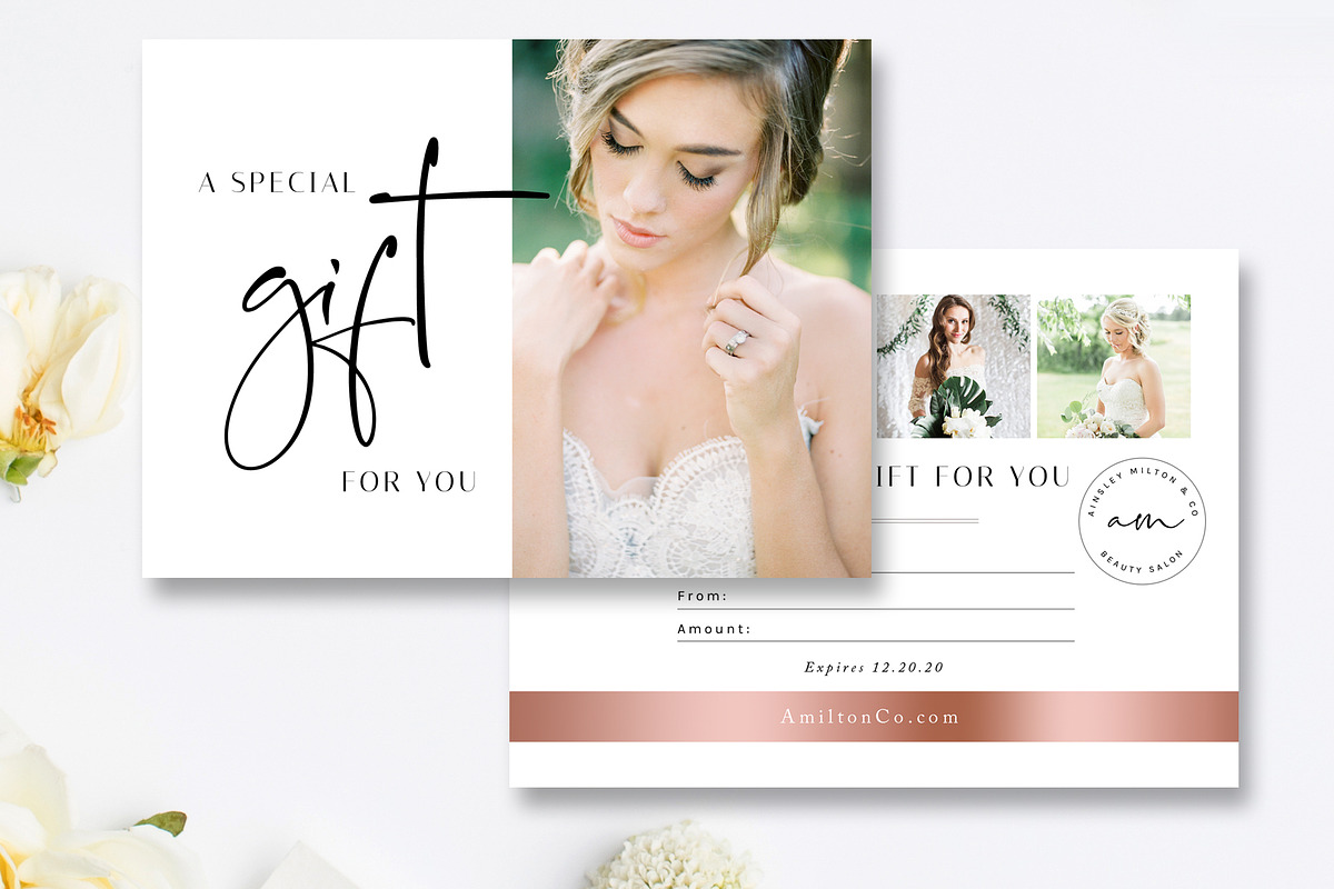 Salon Gift Card Template, a Card Template by Marham Labeling Co (Photo 2 of 4)