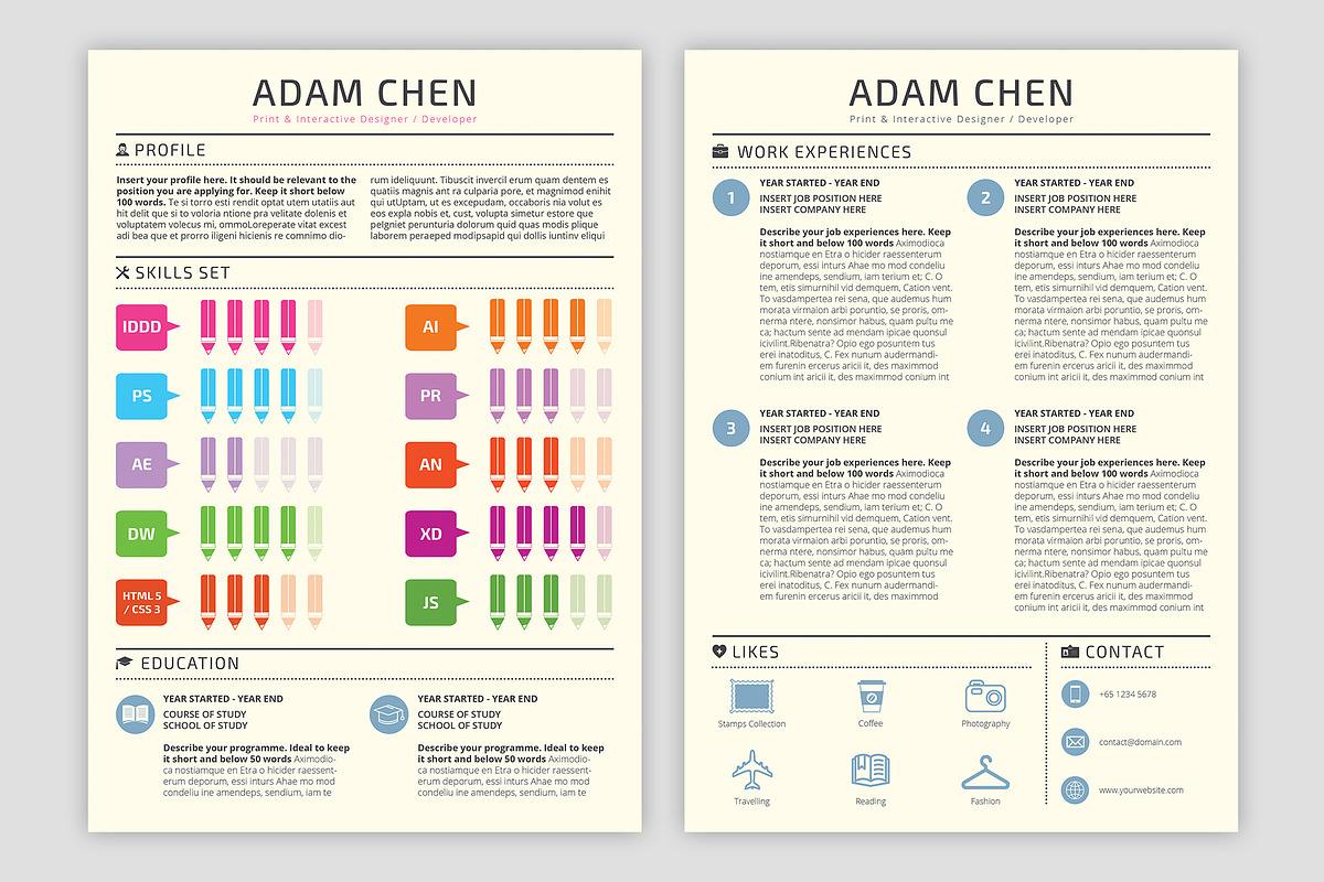 Infographic Resume, a Resume Template by Studio Chen (Photo 5 of 5)