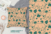 Floral Retro Jungle Set, an Animal Illustration by Phosphorus Design Co. (Thumbnail 5 of 8)