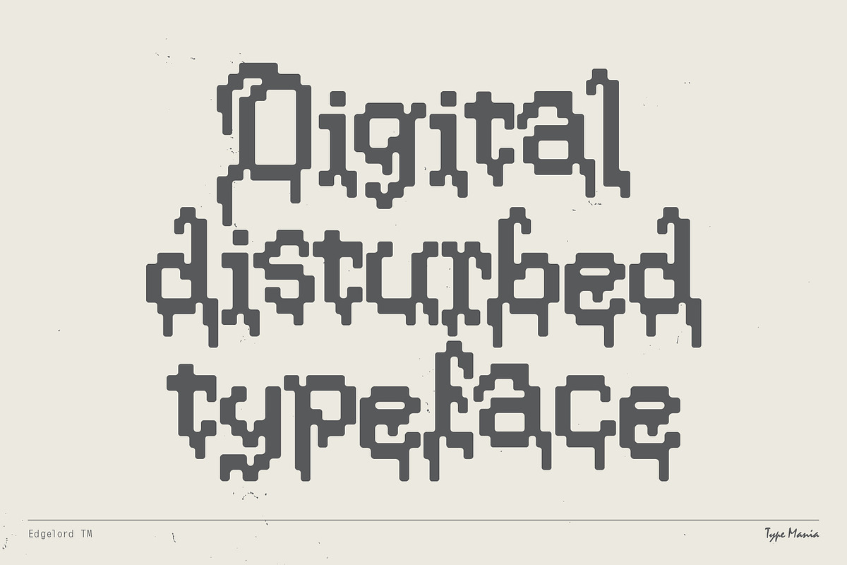 Edgelord TM – Medieval 8-bit Font, a Blackletter Font by Type Mania (Photo 2 of 10)
