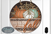 Hello Fall Sign SVG Laser Cut Files, a Graphic by Cloud9DesignSVG (Thumbnail 4 of 5)