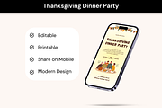Thanksgiving Dinner Party Invitation, a Social Media Template by Adored Templates (Thumbnail 1 of 10)