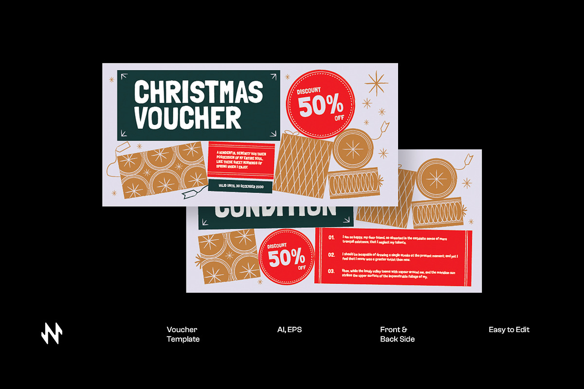 Modern Christmas Big Sale Voucher, a Card Template by Neermana (Photo 1 of 4)