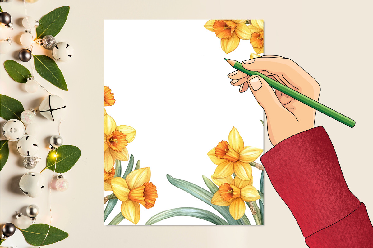Daffodil Flower Bloom Clipart, an Illustration by Rose Art (Photo 6 of 6)