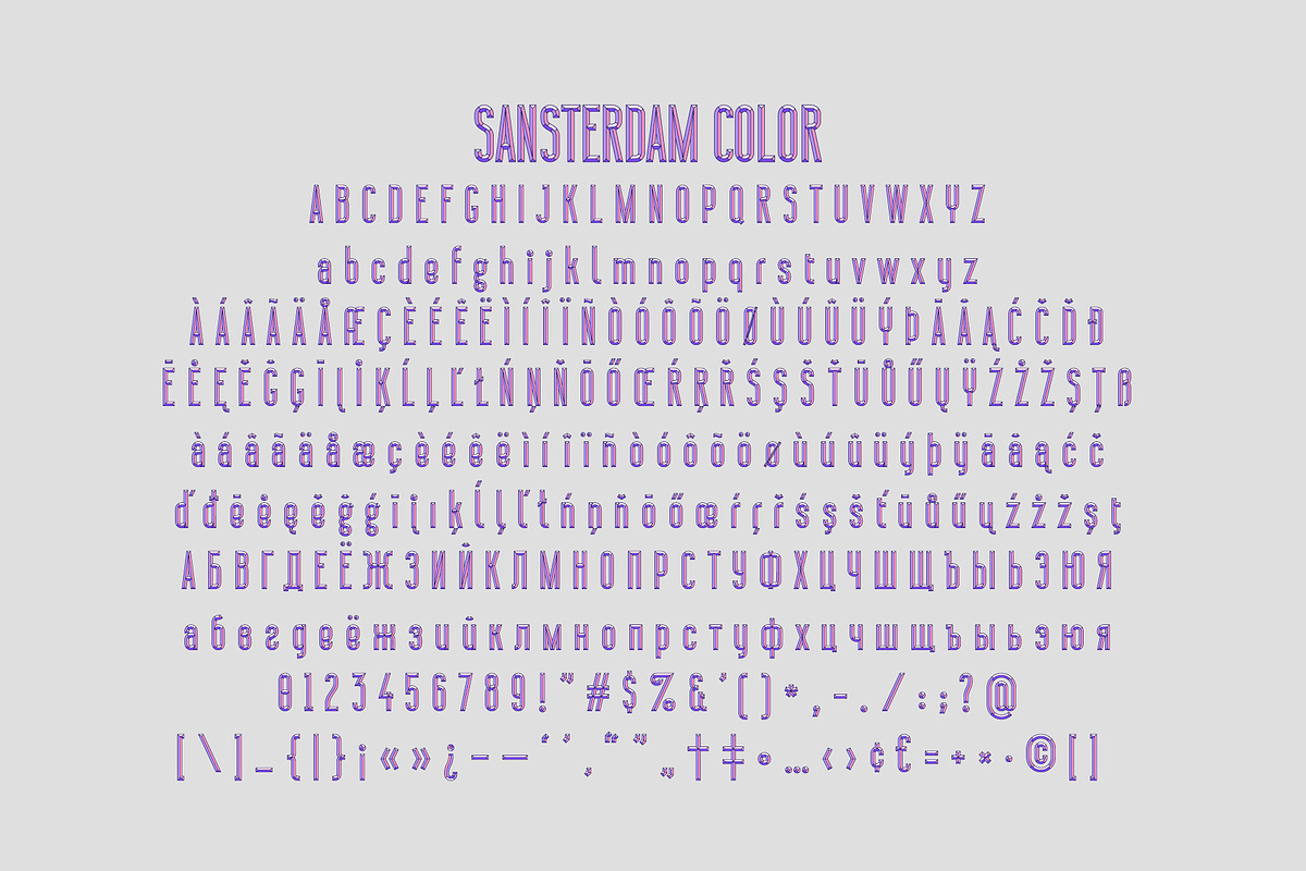 Sansterdam Color Font preview 5