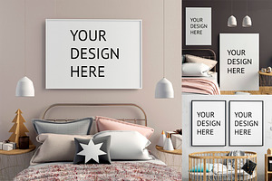 15 bedroom poster mock up