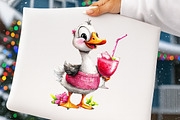 whimsical summer goose clipart, an Illustration by GatewayDesign (Thumbnail 7 of 9)
