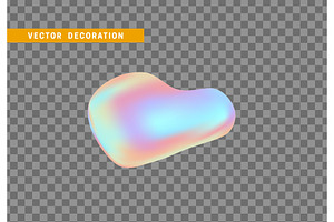 Shape Liquid Drops Colorful Gradient