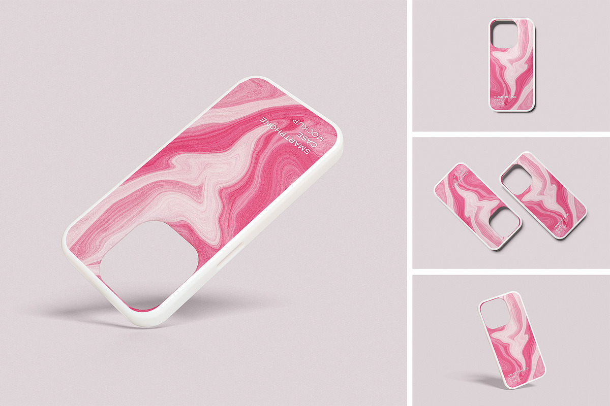 Smartphone Case Mockup, an iPhone Mockup by HanaSaka_Studio (Photo 1 of 5)