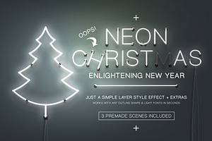 Neon Christmas Layer Style