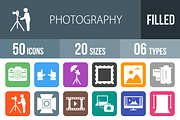 50 Photography Round Corner Icons