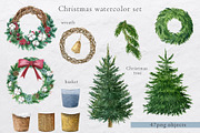 Christmas watercolor set, an Animal Illustration by Nastilustra (Thumbnail 3 of 11)