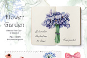 Flowers Watercolor Clipart, a Decorative Illustration by BalanceUA (Thumbnail 13 of 16)