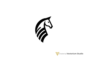 Minimal Horse Geometric Logo, a Branding & Logo Template by Vectorium Studio