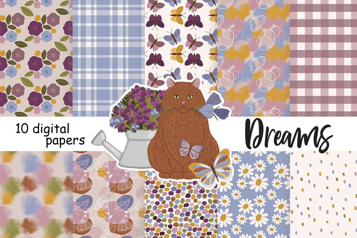 Summer Flower Digital Paper, a Pattern Graphic by GlamArtZhanna (Photo 3 of 3)