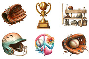 Watercolor Softball PNG Clipart, a Graphic by CitraGraphics (Thumbnail 4 of 4)