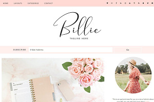 Wordpress Theme Billie, a WordPress Template by HelloYay
