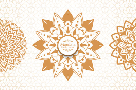 Seamless Golden Mandala Pattern