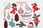 Christmas Vintage Vector Collection, a Seasonal Illustration by DiashaArt (Thumbnail 16 of 17)