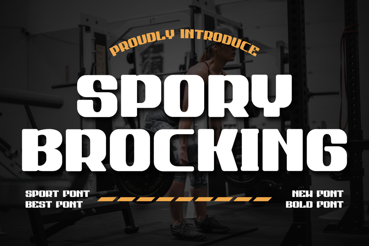 Spory Brocking, a Sans Serif Font by QR Design Studio (Photo 1 of 8)
