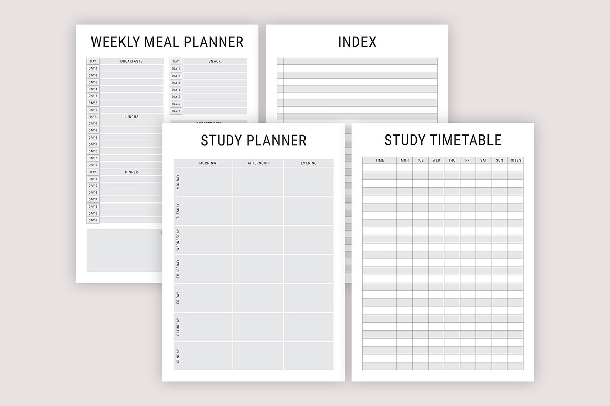 Ultimate Planner Bundle Pack Vo.01, a Stationery Template by MNT-Creator