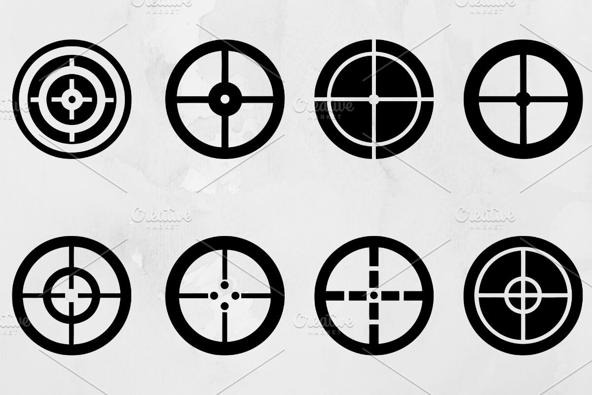 Aim Sniper Silhouette SVG, an Object Illustration by newminddesign (Photo 1 of 3)
