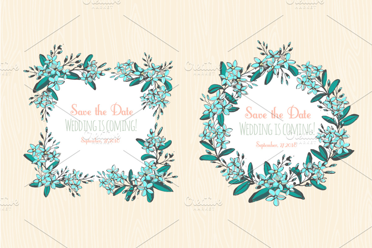 Forget-me-not set:patterns & frames, a Pattern Graphic by VasilkovS (Photo 2 of 3)
