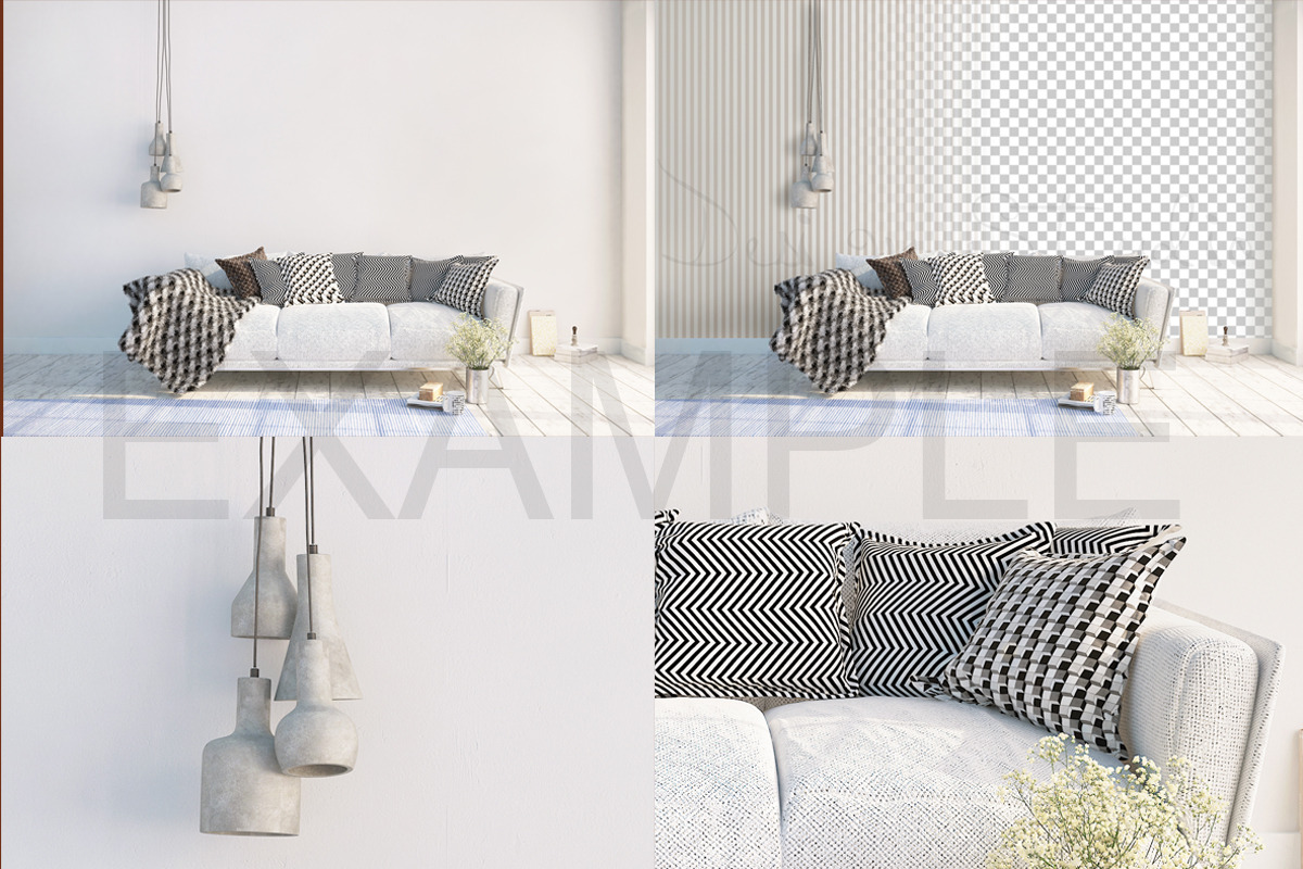 MOCK UPS BUNDLE, 10 INTERIOR PSD, a Print Template by HisariDS Mockup Design (Photo 3 of 11)