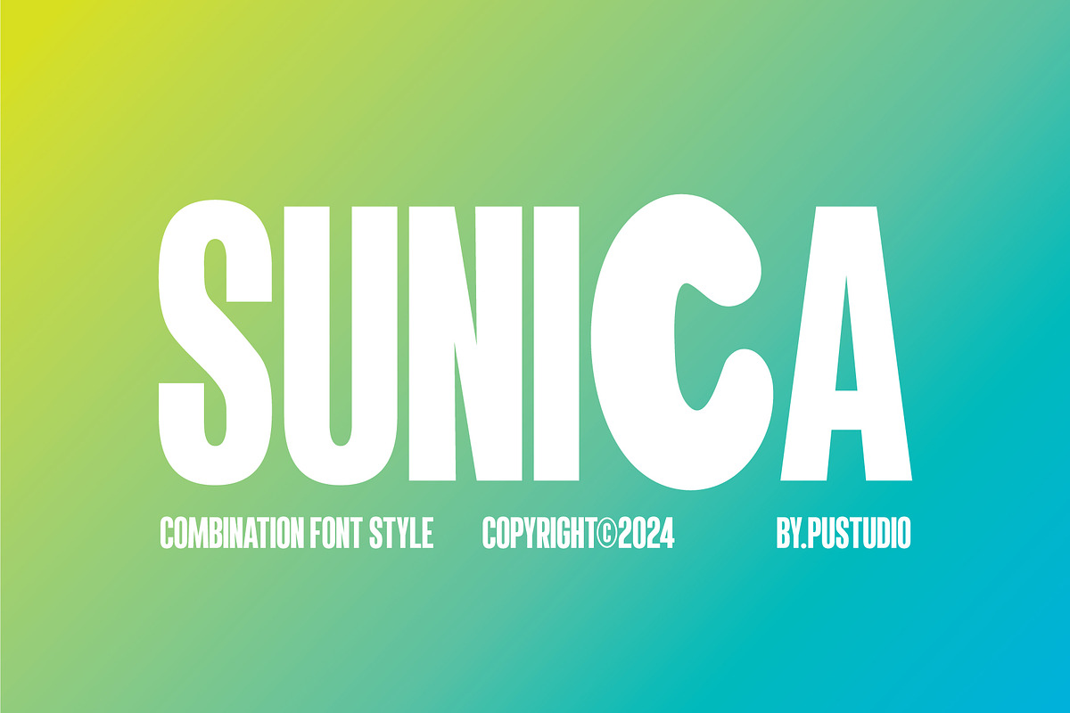SUNICA, a Sans Serif Font by Pustudio (Photo 1 of 9)