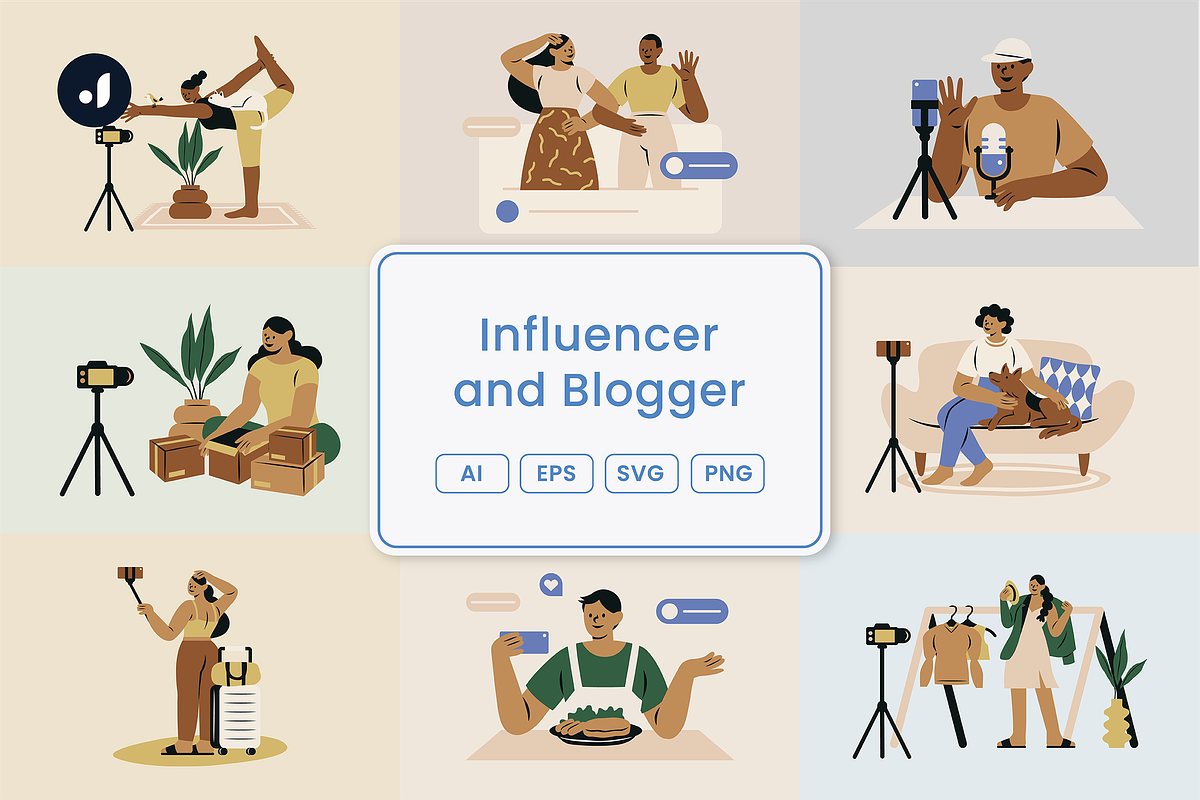 Influencer and Blogger Illustration, a Work Illustration by Jump Studio (Photo 1 of 10)
