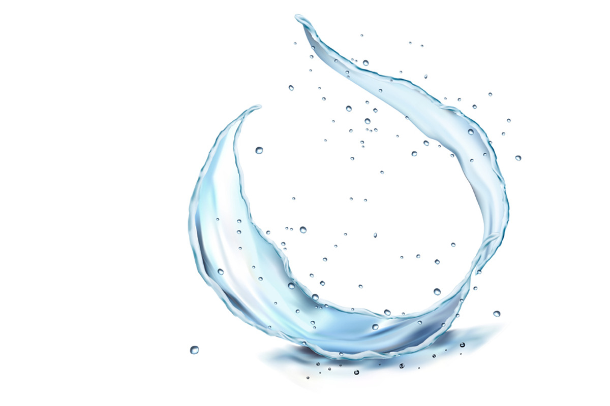 Tansparent water splashes. Vector, an Object Graphic by ecco