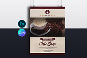 Coffee Shop Flyer Template, a Flyer Template by retrographix (Thumbnail 1 of 5)
