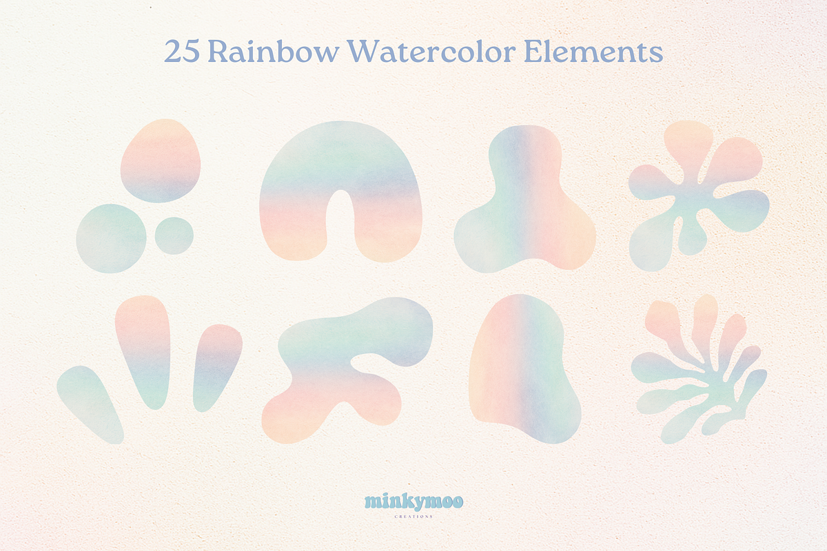 Glitter Elements & Watercolor Shapes, a Texture Illustration by Minky Moo Creations (Photo 4 of 15)