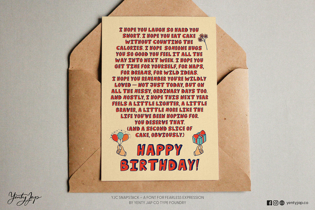 YJC Snapstack, a Handwritten Font by YENTY JAP CO (Photo 5 of 9)