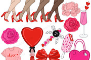 Be Mine Clipart, a Seasonal Illustration by GlamArtZhanna (Thumbnail 4 of 5)