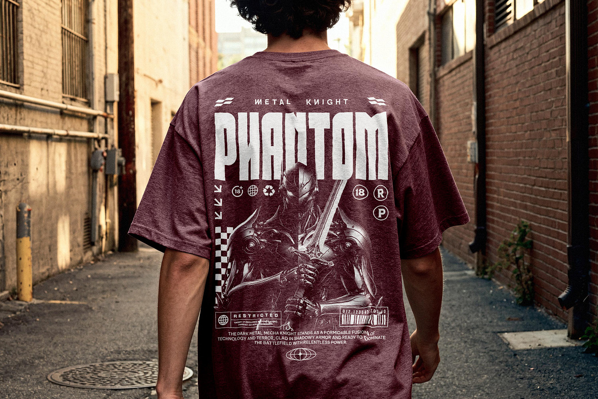 Streetwear T-Shirt Mockup Back View, a Shirt Mockup by Design Squad (Photo 1 of 4)