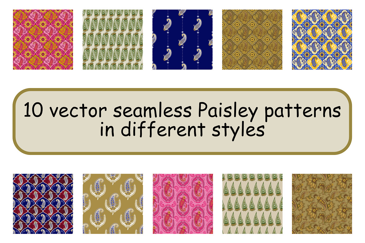 Seamless Paisley patterns, a Pattern Graphic by ThaiByGaew (Photo 2 of 3)